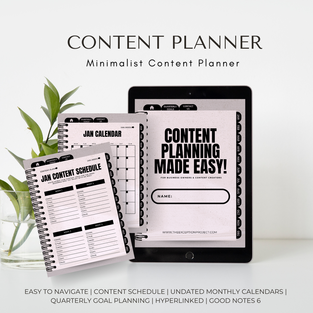 Content Planning Made Easy- Digital Planner