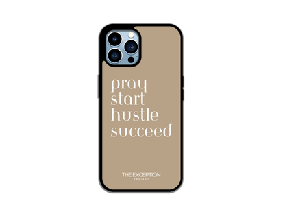 Pray,start,hustle,succeed- iPhone Case