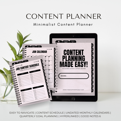 Content Planning Made Easy- Digital Planner